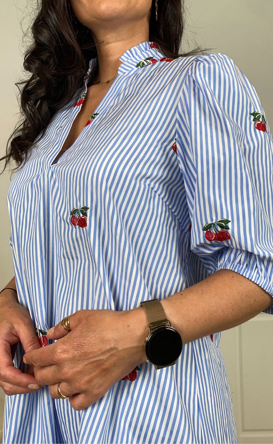 Love & Divine Kjole - Love1385 - Blue/Cherry