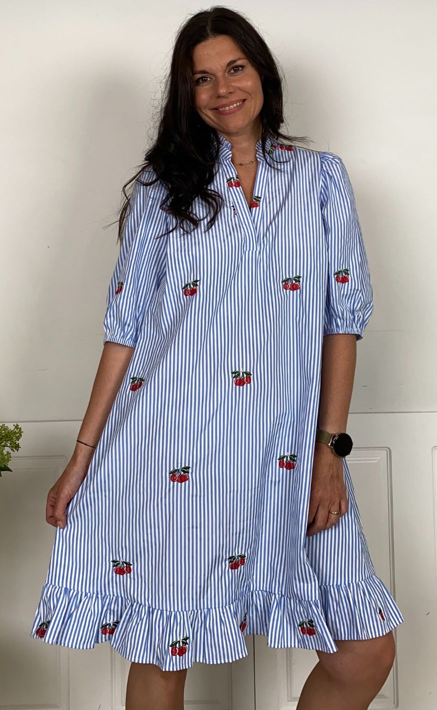 Love & Divine Kjole - Love1385 - Blue/Cherry