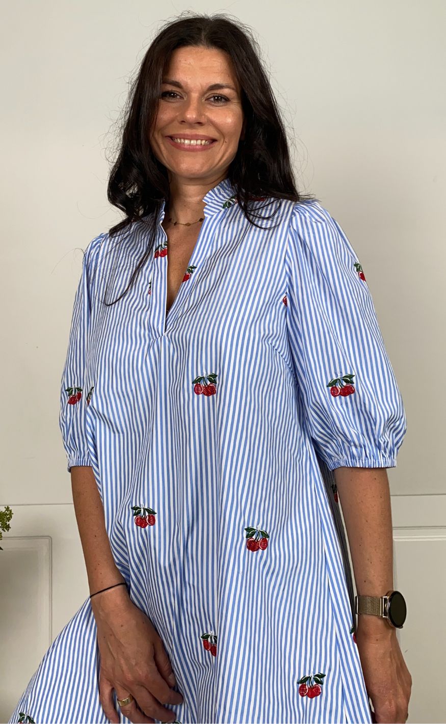 Love & Divine Kjole - Love1385 - Blue/Cherry