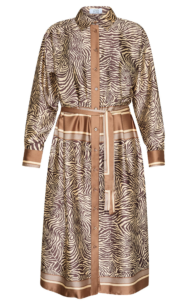 Love & Divine Kjole - Love1394-2 - Brown Zebra
