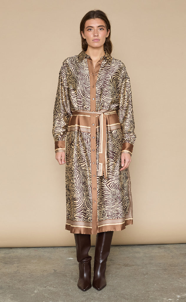 Love & Divine Kjole - Love1394-2 - Brown Zebra