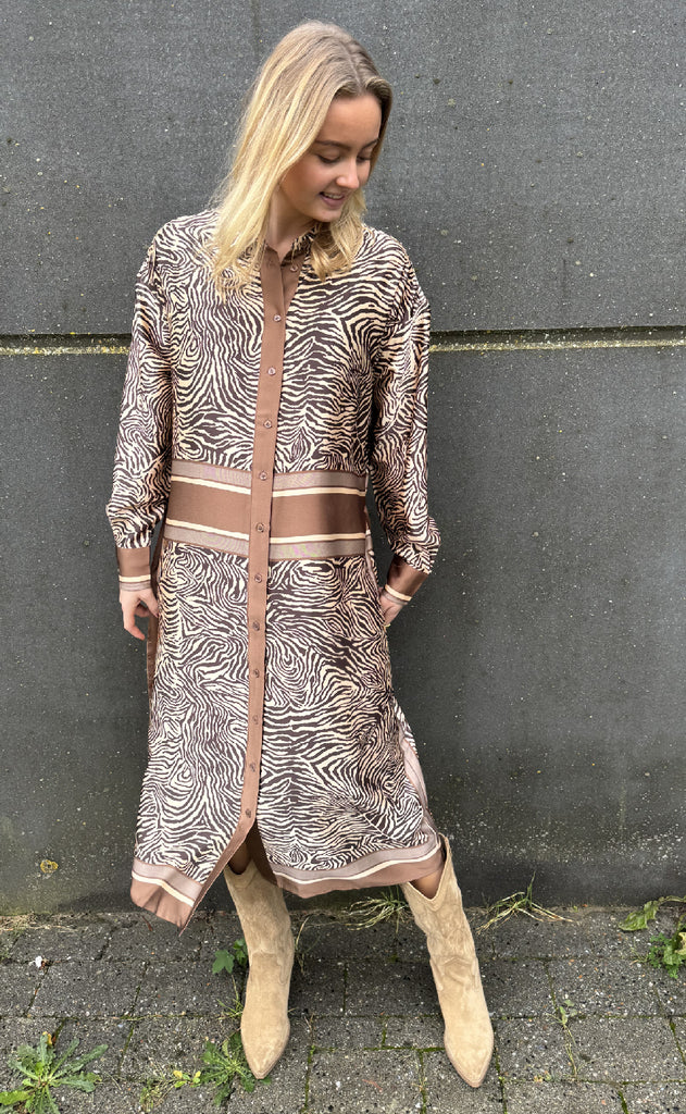 Love & Divine Kjole - Love1394-2 - Brown Zebra