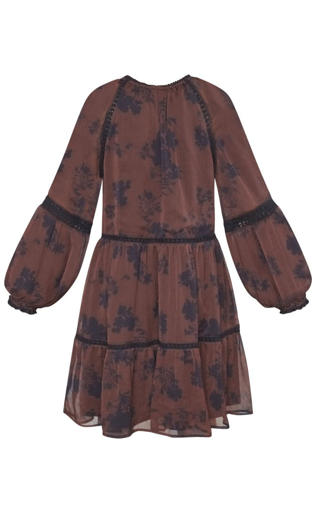 Love & Divine Kjole - Love1406 - Bordeaux/Flower