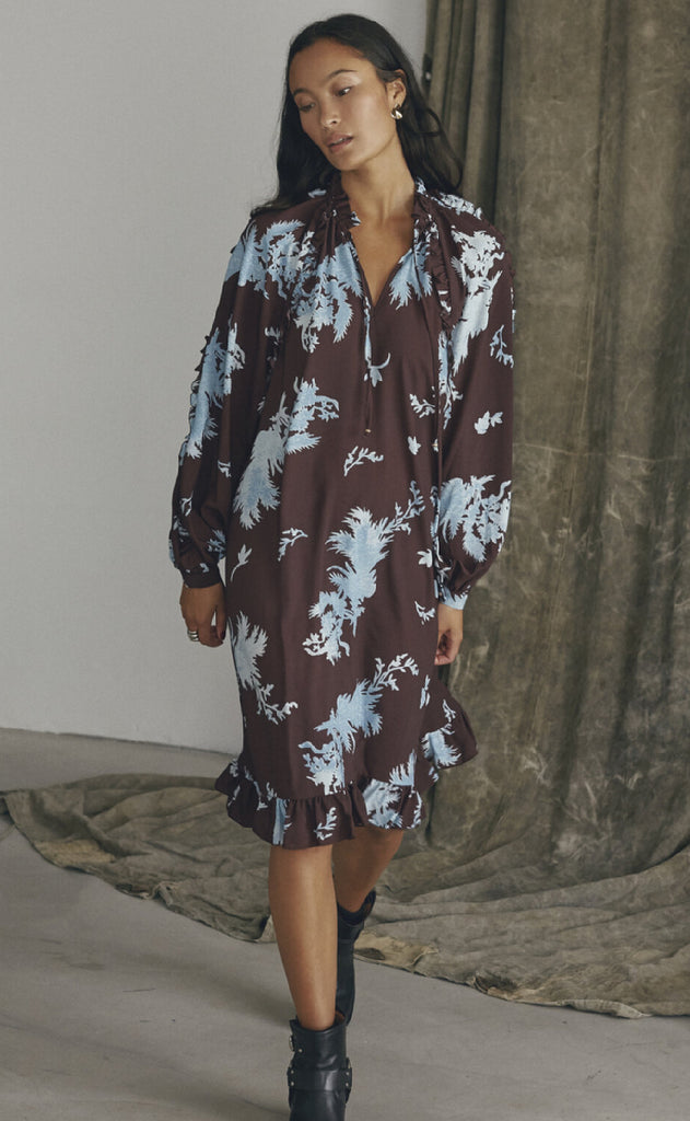 Love & Divine Kjole - Love1434 - Bordeaux/Leaf