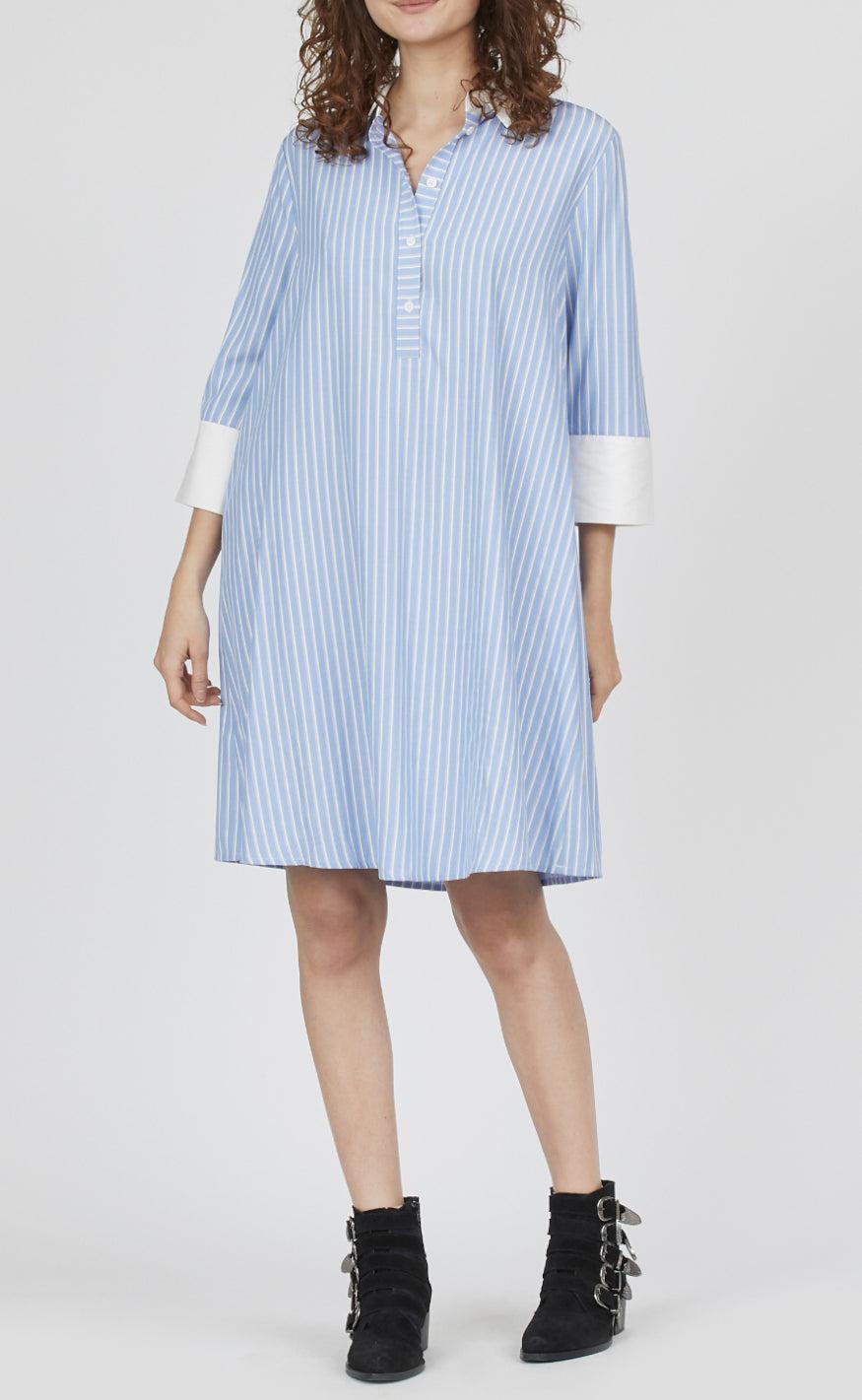 Love & Divine Kjole - Love441-34 - Blue Stripe