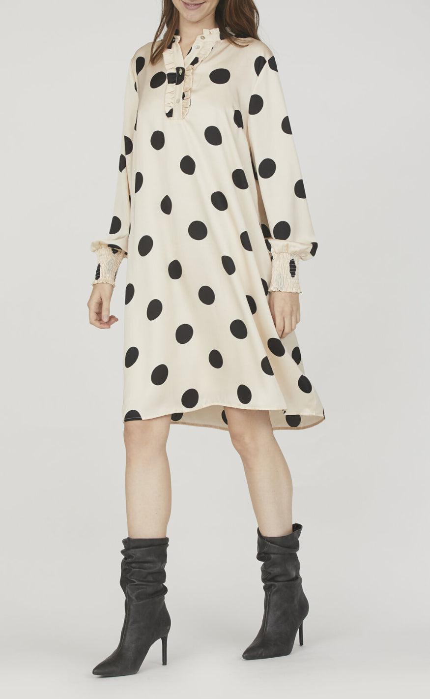 Love & Divine Kjole - Love876-6 - Cream Dot