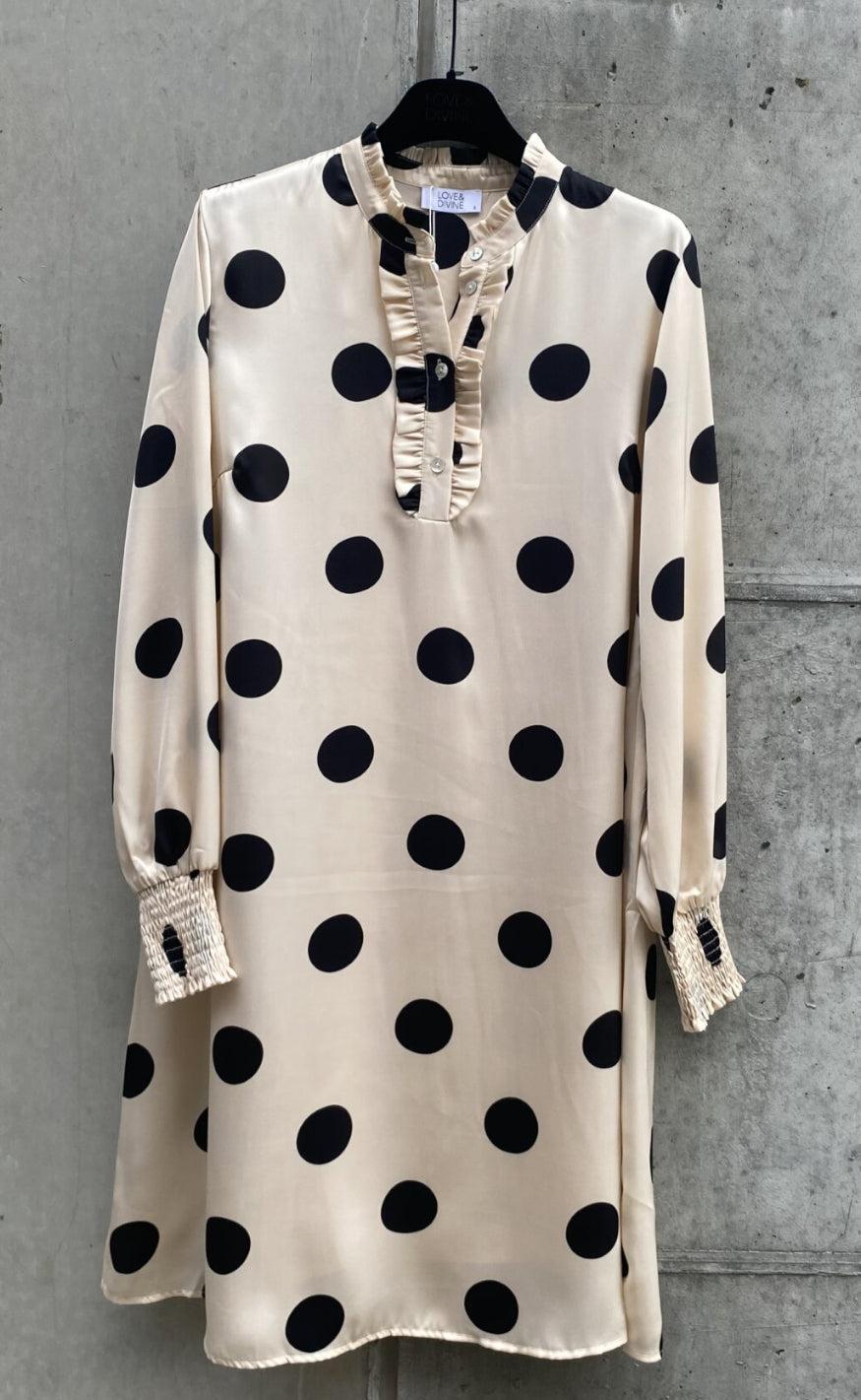 Love & Divine Kjole - Love876-6 - Cream Dot