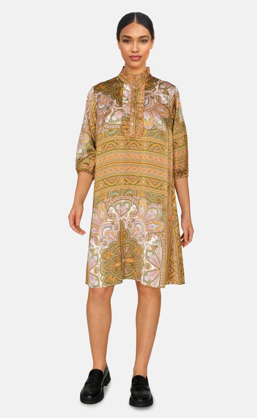 Love & Divine Kjole - Love953-2 - Green Paisley