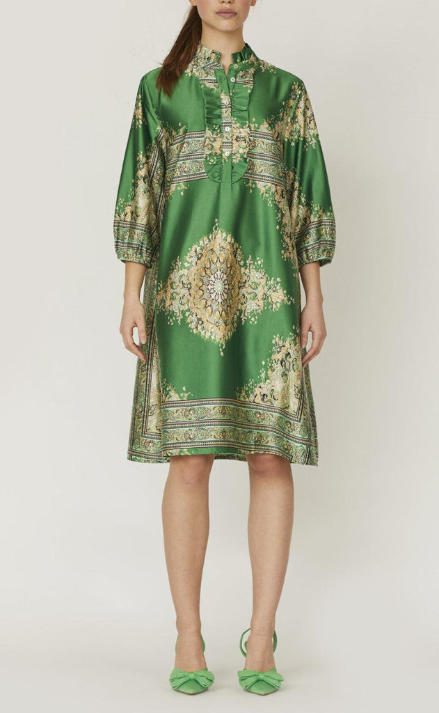 Love & Divine Kjole - Love953-4 - Green Paisley