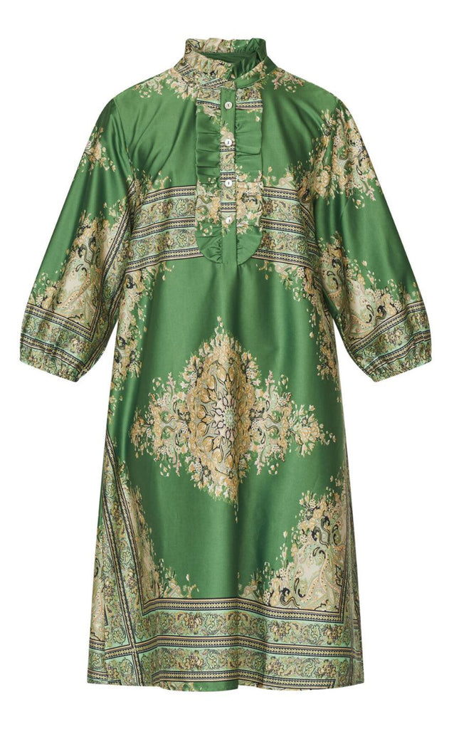 Love & Divine Kjole - Love953-4 - Green Paisley