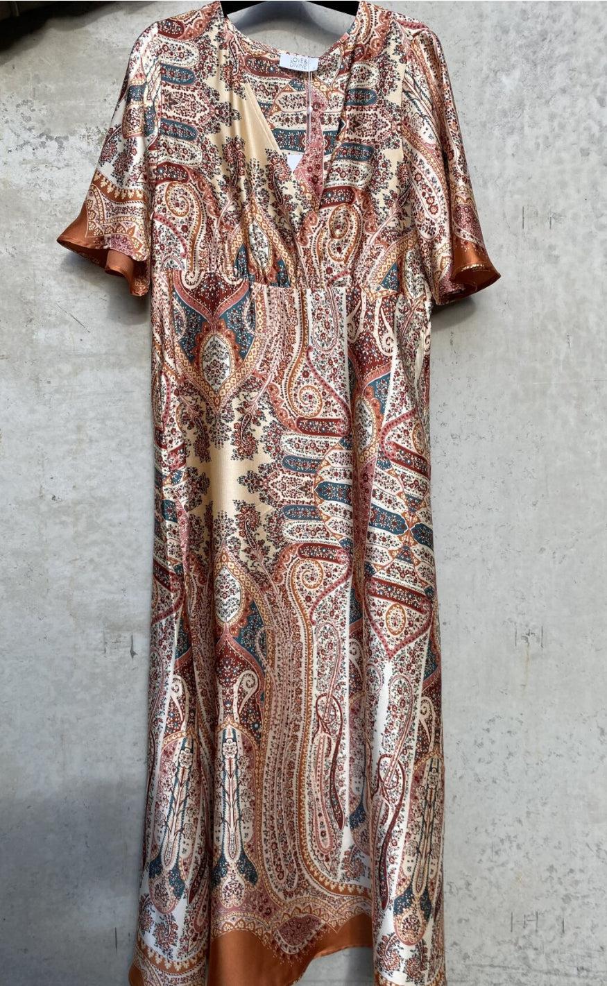Love & Divine Kjole - love1134-2 - Burned Paisley