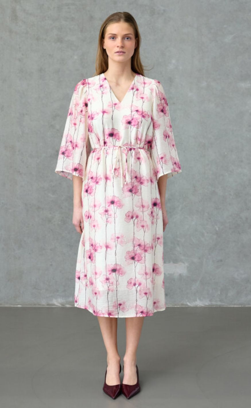 Love & Divine Kjole - love1444-1 - Pink Flower