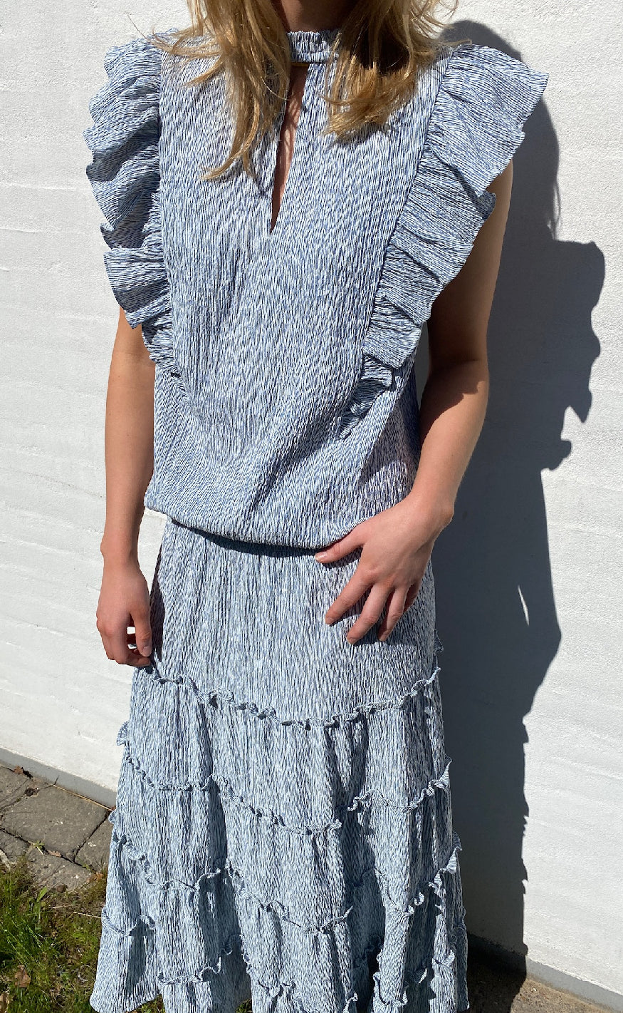 Love & Divine Nederdel - Love1326 - Blue/White Stripe