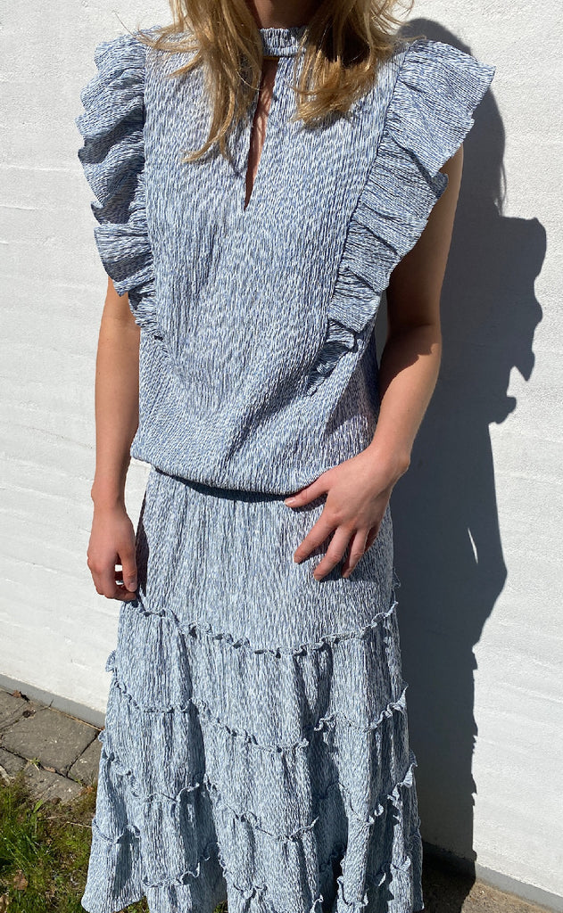 Love & Divine Top - Love1327 - Blue/White Stripe