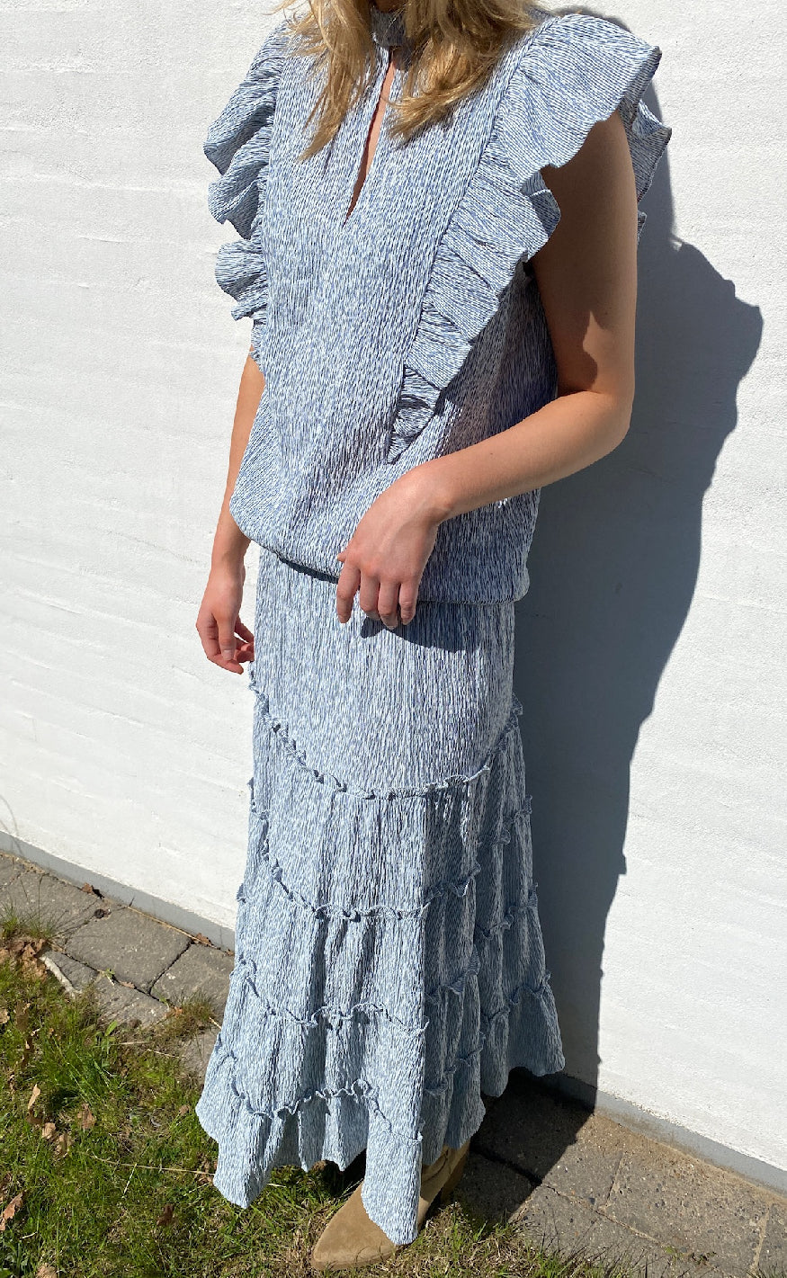 Love & Divine Nederdel - Love1326 - Blue/White Stripe