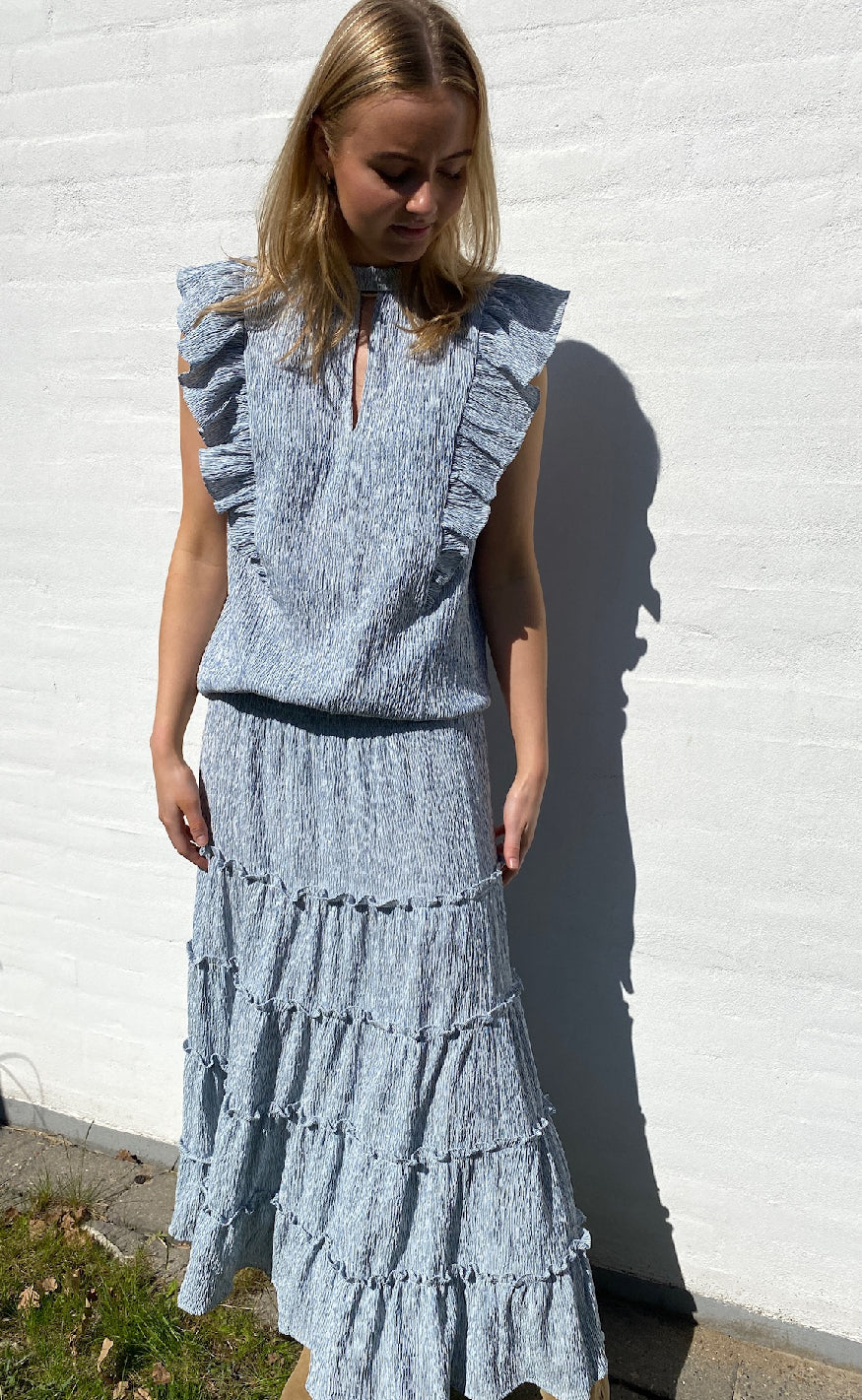 Love & Divine Nederdel - Love1326 - Blue/White Stripe