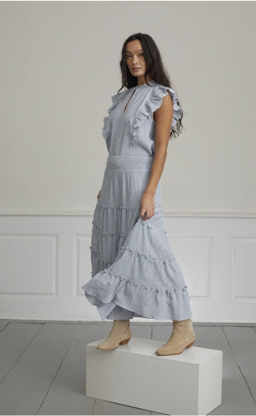 Love & Divine Nederdel - Love1326 - Blue/White Stripe