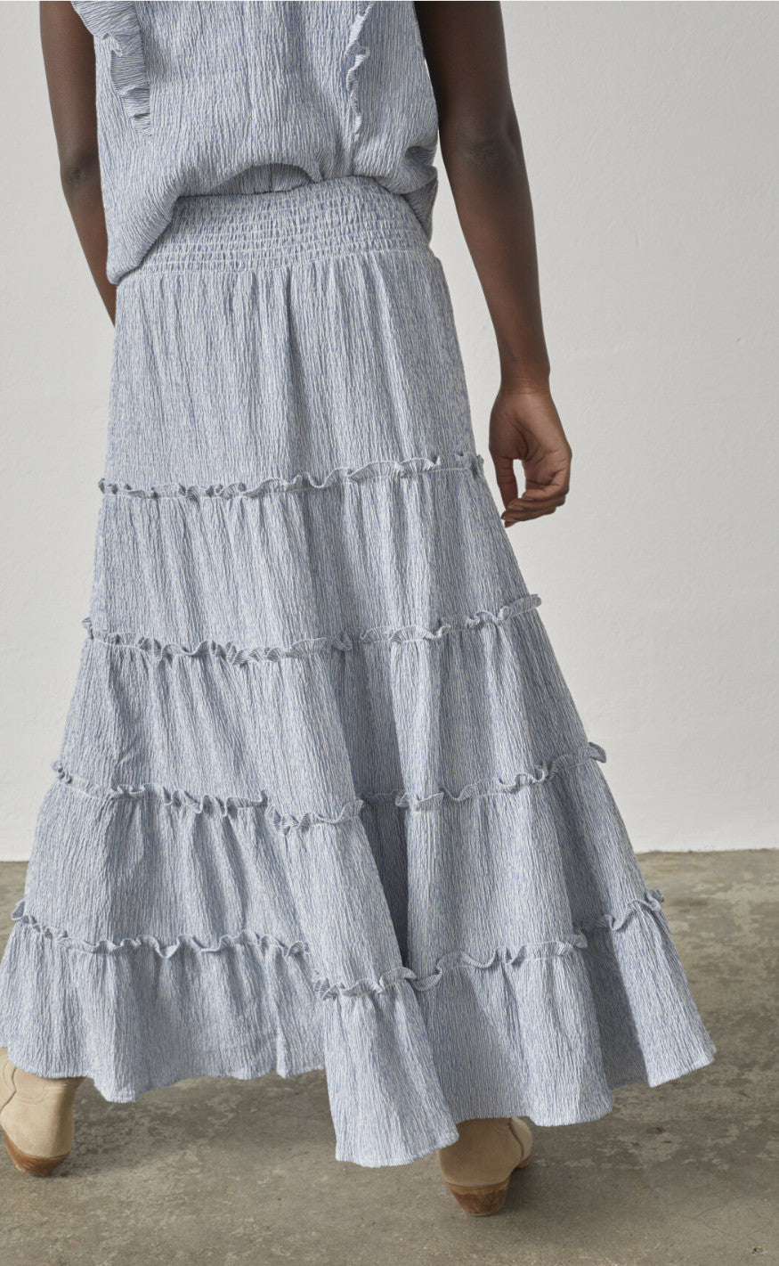 Love & Divine Nederdel - Love1326 - Blue/White Stripe