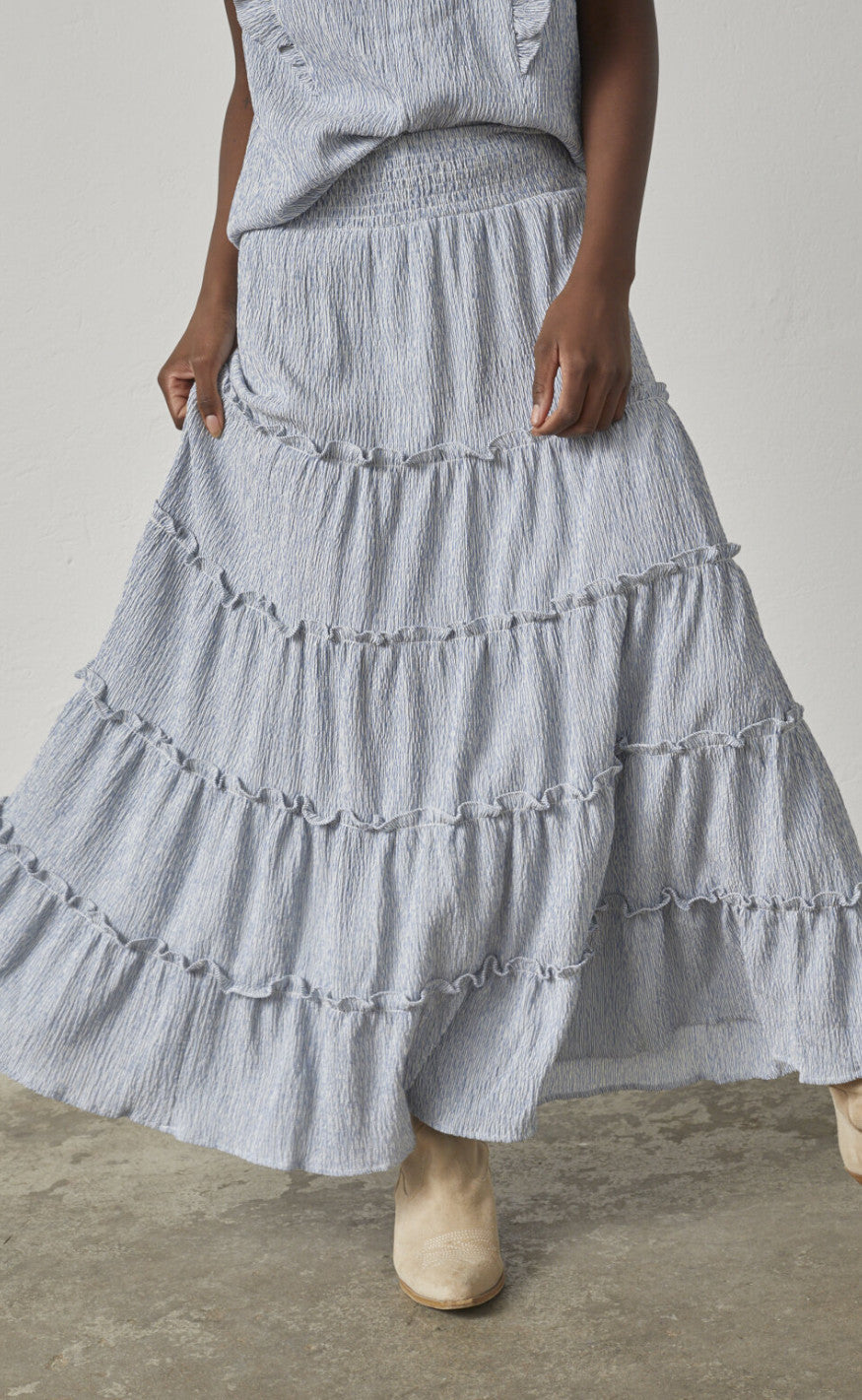 Love & Divine Nederdel - Love1326 - Blue/White Stripe