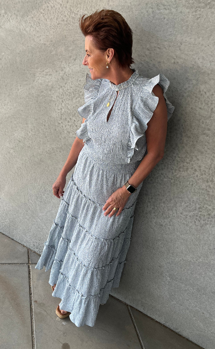 Love & Divine Nederdel - Love1326 - Blue/White Stripe