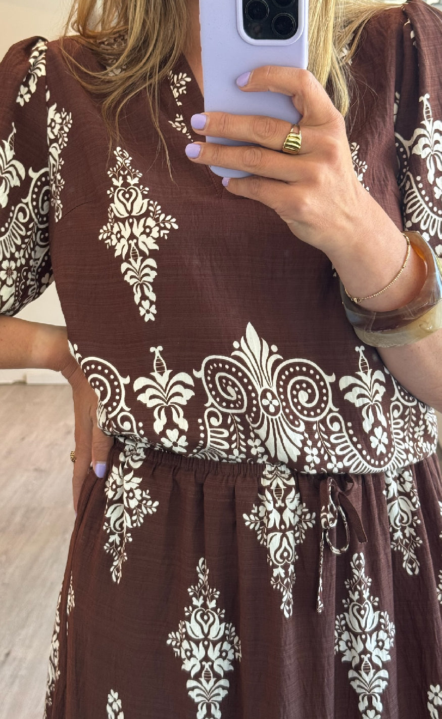 Love & Divine Nederdel - Love1369 - Brown/Paisley