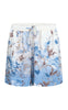 Love & Divine Shorts - Love970-13 - Blue/Brown Flower
