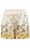 Love & Divine Shorts - love970-13 - Yellow/Brown Flower