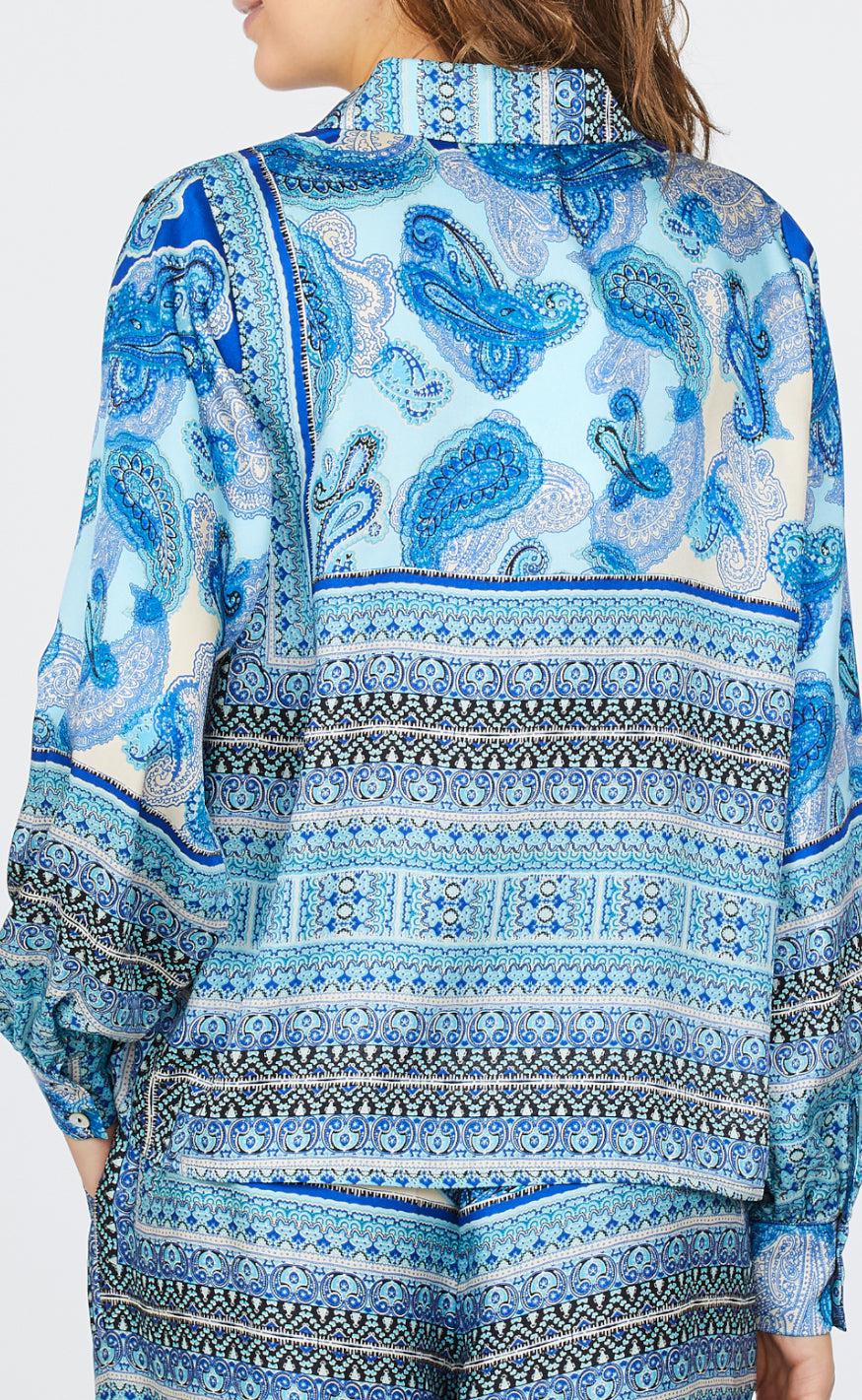 Love & Divine Skjorte - Love1084 - Blue Scarf