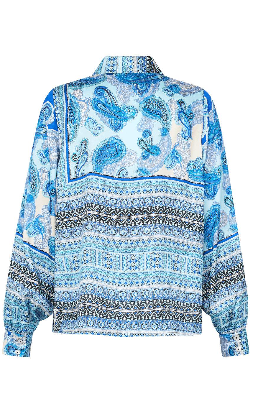 Love & Divine Skjorte - Love1084 - Blue Scarf