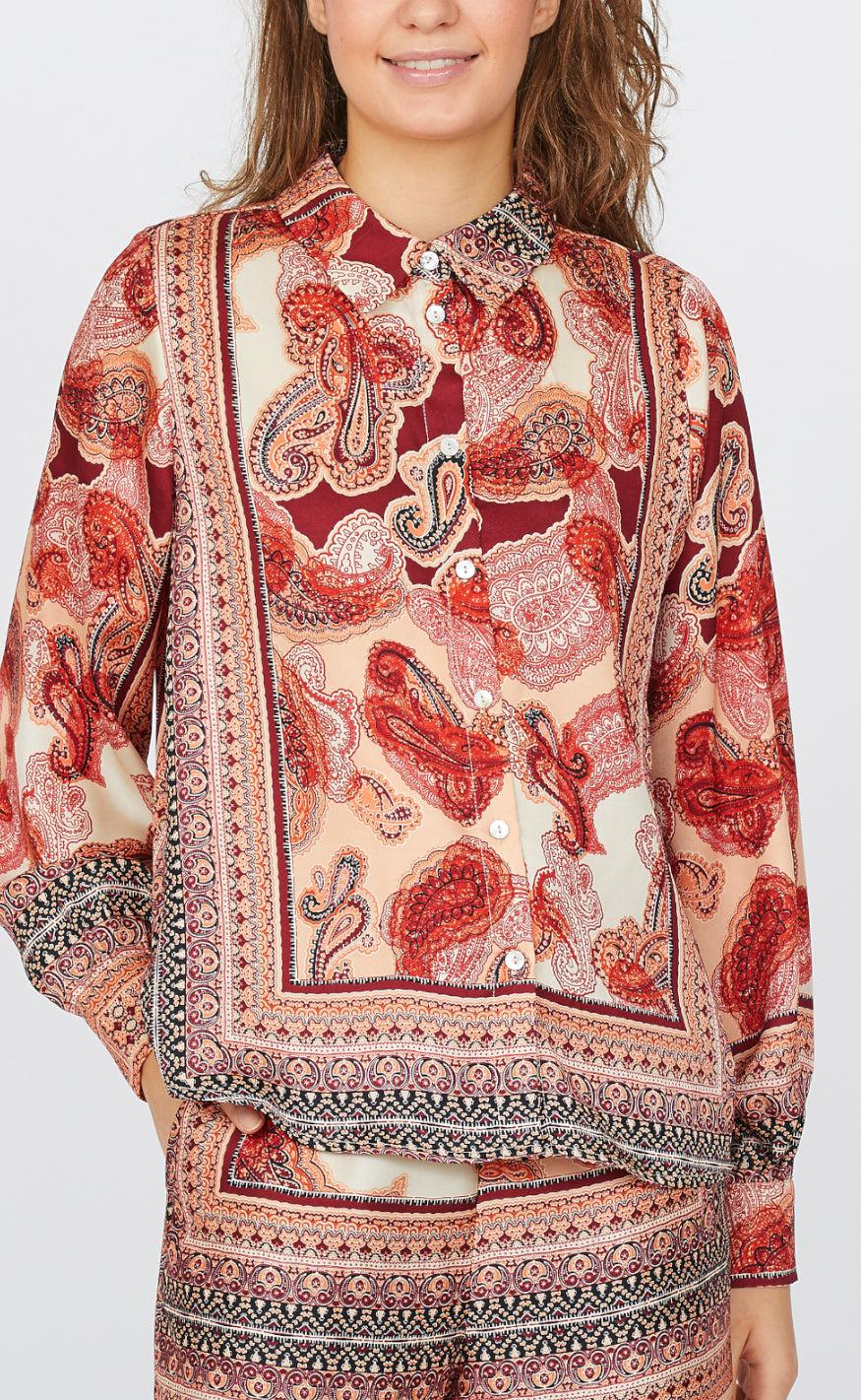Love & Divine Skjorte - Love1084 - Red Scarf