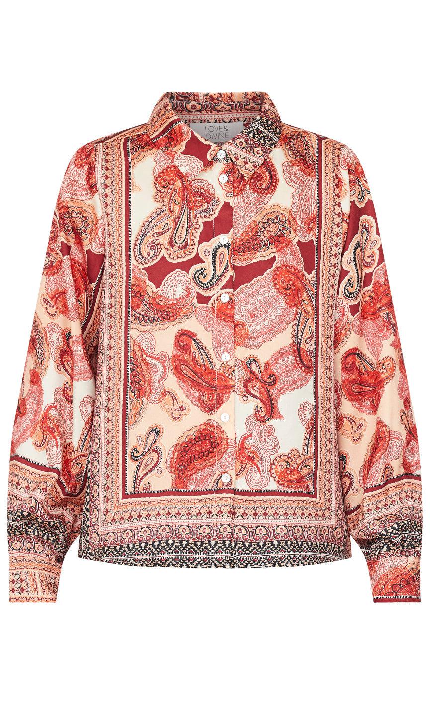 Love & Divine Skjorte - Love1084 - Red Scarf