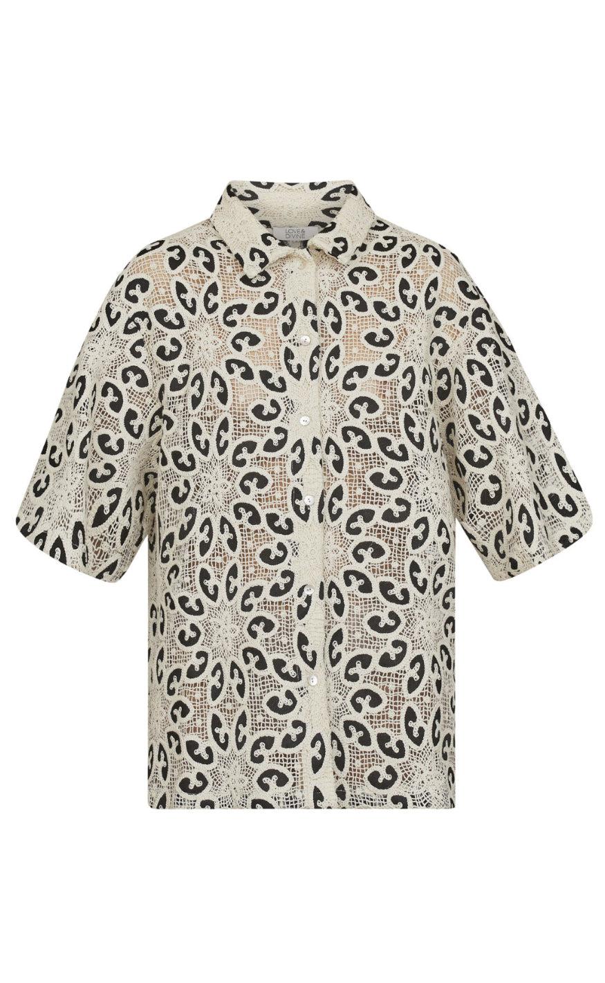 Love & Divine Skjorte - Love1092 - Cream/Black