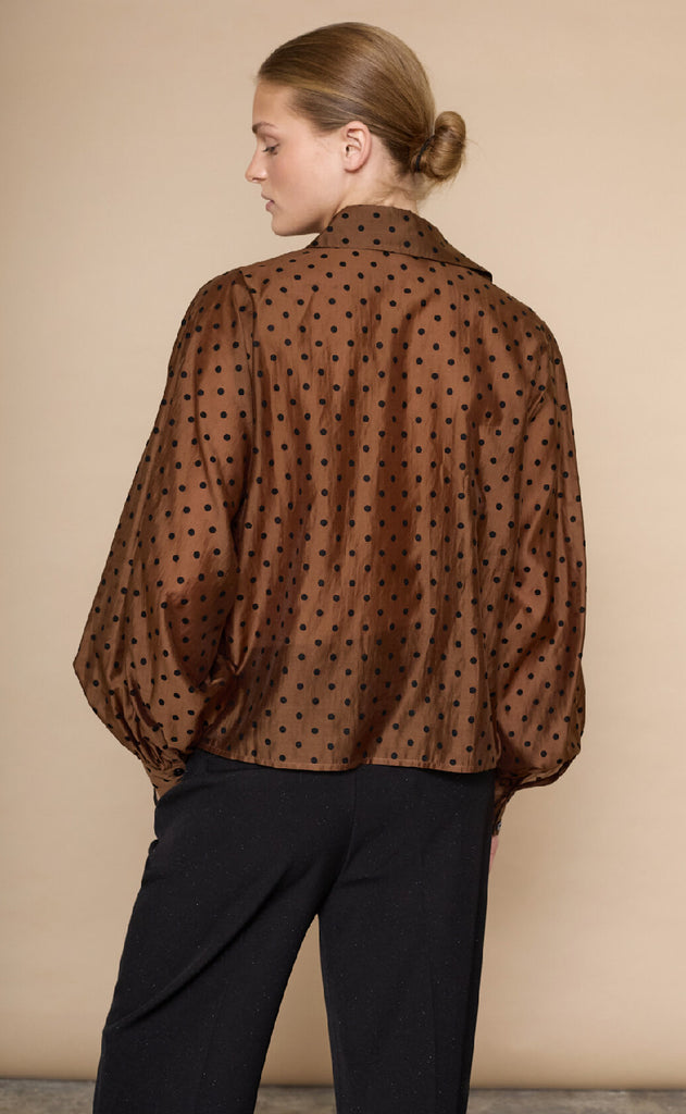 Love & Divine Skjorte - Love1206-2 - Chocolate/Dot