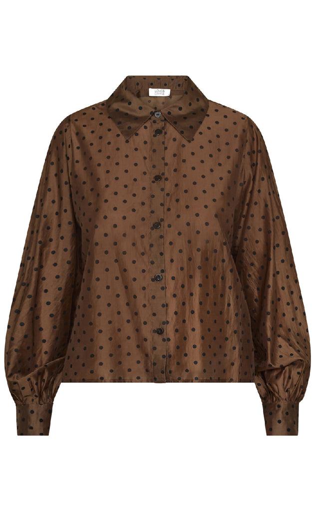Love & Divine Skjorte - Love1206-2 - Chocolate/Dot