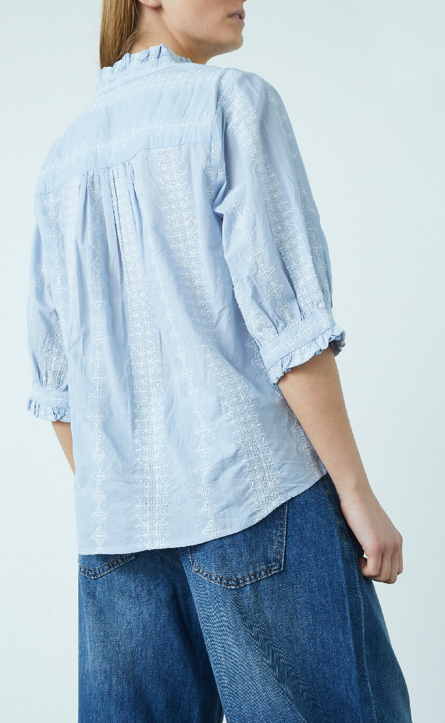 Love & Divine Skjorte - Love1298 - L. Blue/White
