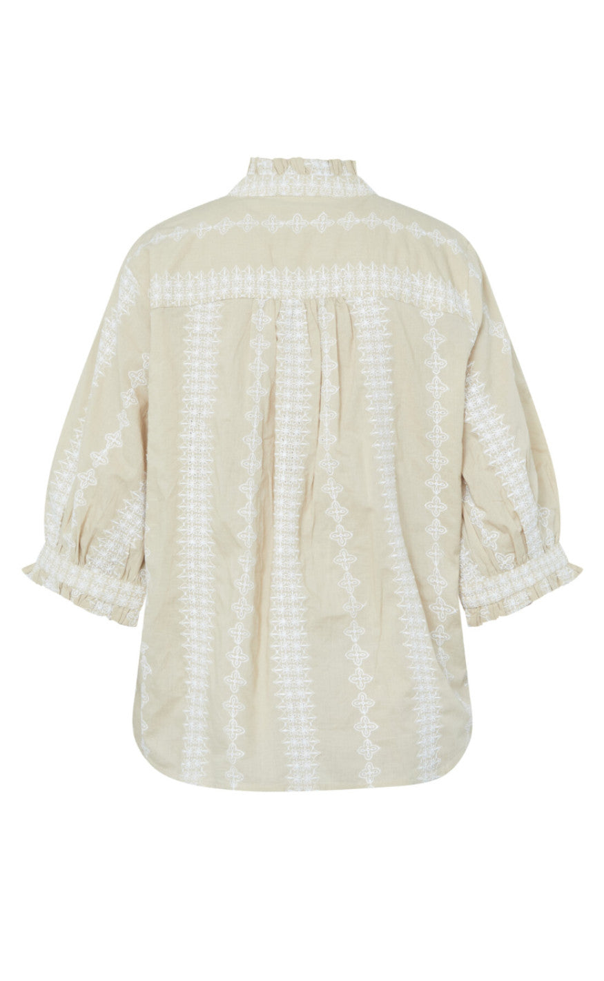 Love & Divine Skjorte - Love1298 - Sand/White