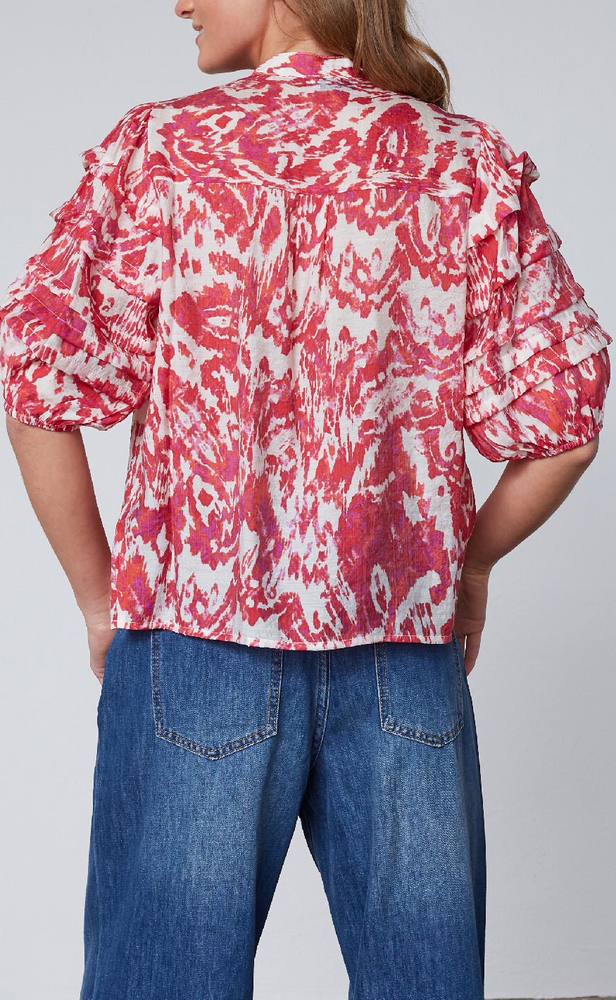 Love & Divine Skjorte - Love1336-1 - Red Ethnic