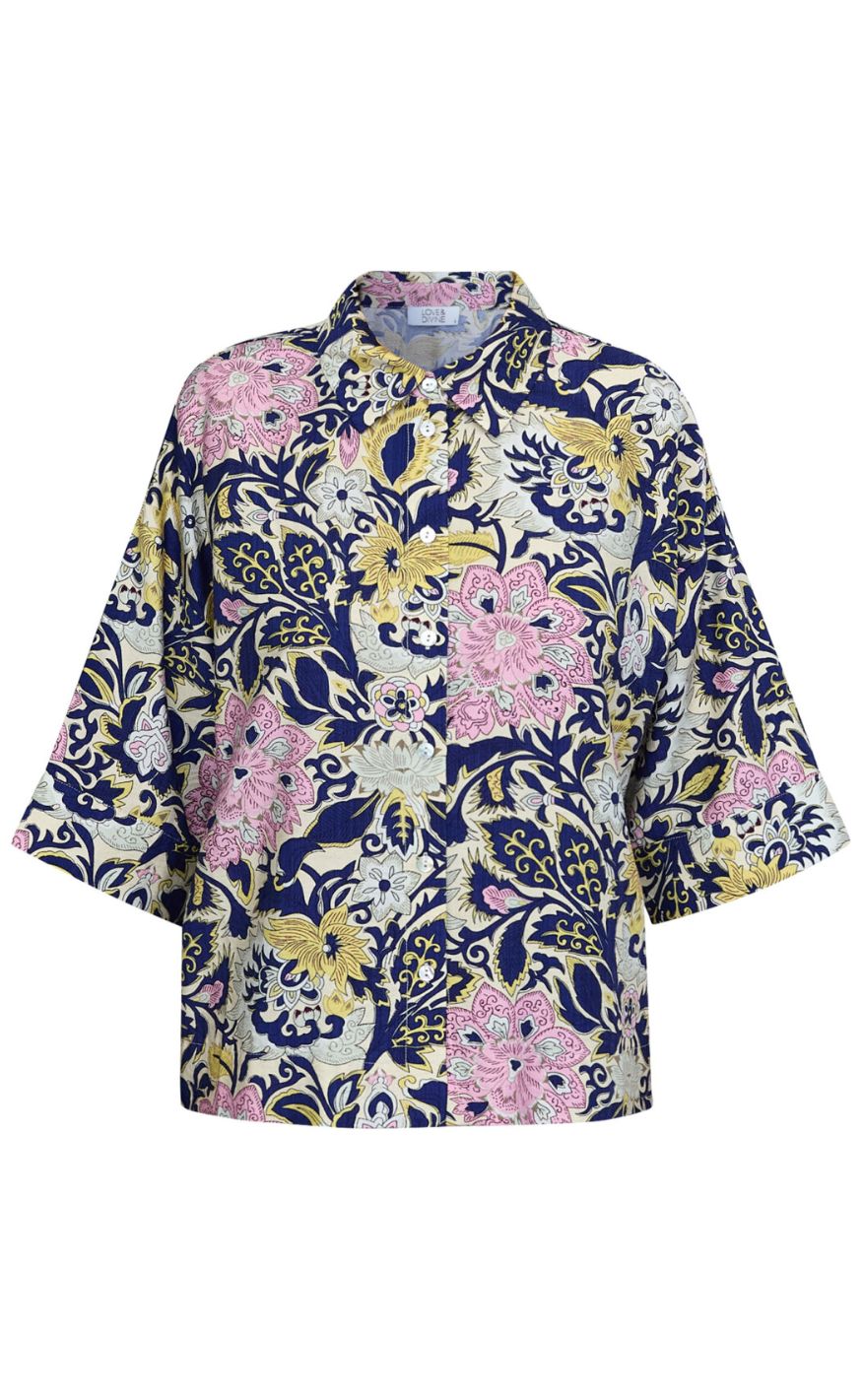 Love & Divine Skjorte - Love1338-3 - Navy Paisley