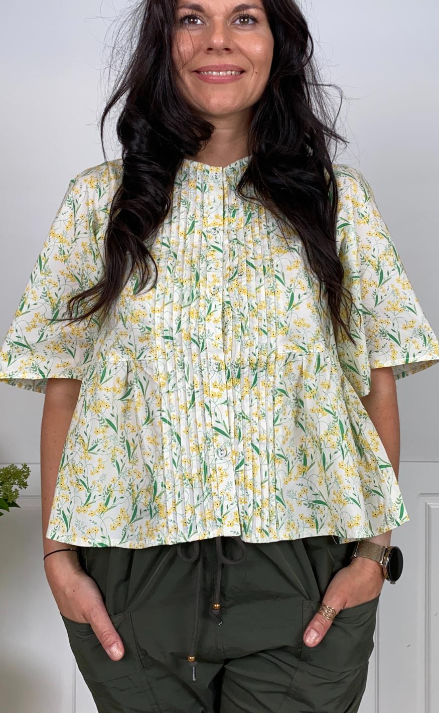 Love & Divine Skjorte - Love1372 - Yellow Flower