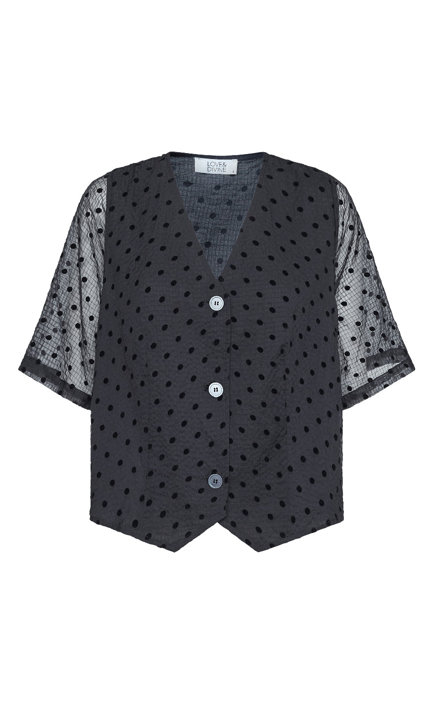 Love & Divine Skjorte - Love1418 - Black Dot