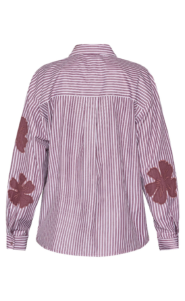 Love & Divine Skjorte - Love1426-3 - Bordeaux Flower