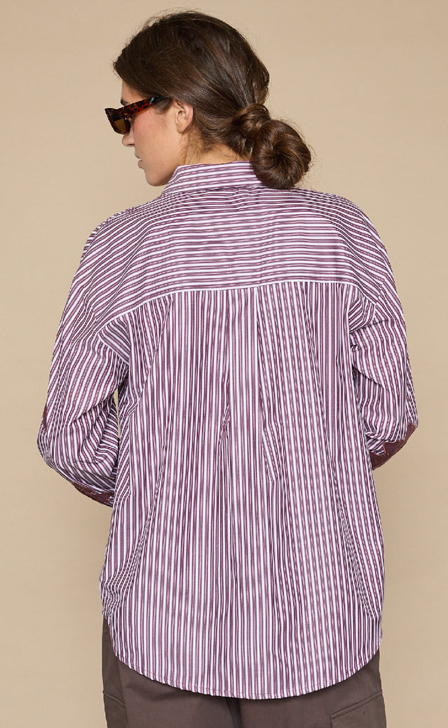 Love & Divine Skjorte - Love1426-3 - Bordeaux Flower