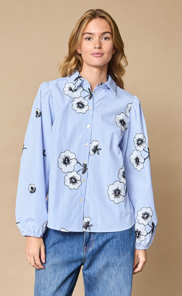 Love & Divine Skjorte - Love1430-1 - Blue Flower