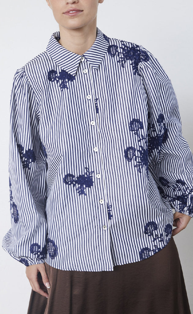 Love & Divine Skjorte - Love1430 - Blue Stripe