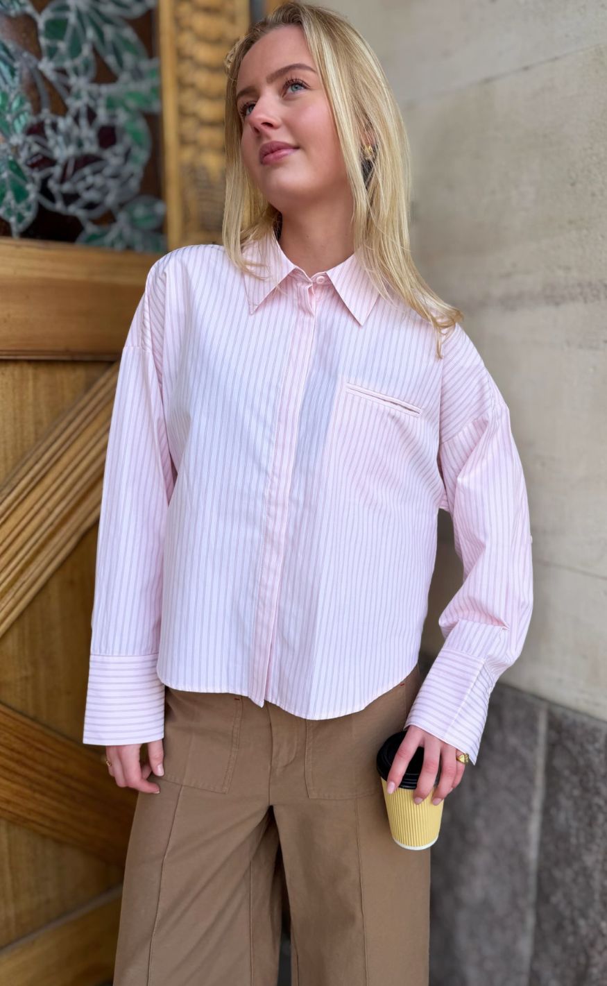 Love & Divine Skjorte - Love1495-1 - Cloud Pink Stripe
