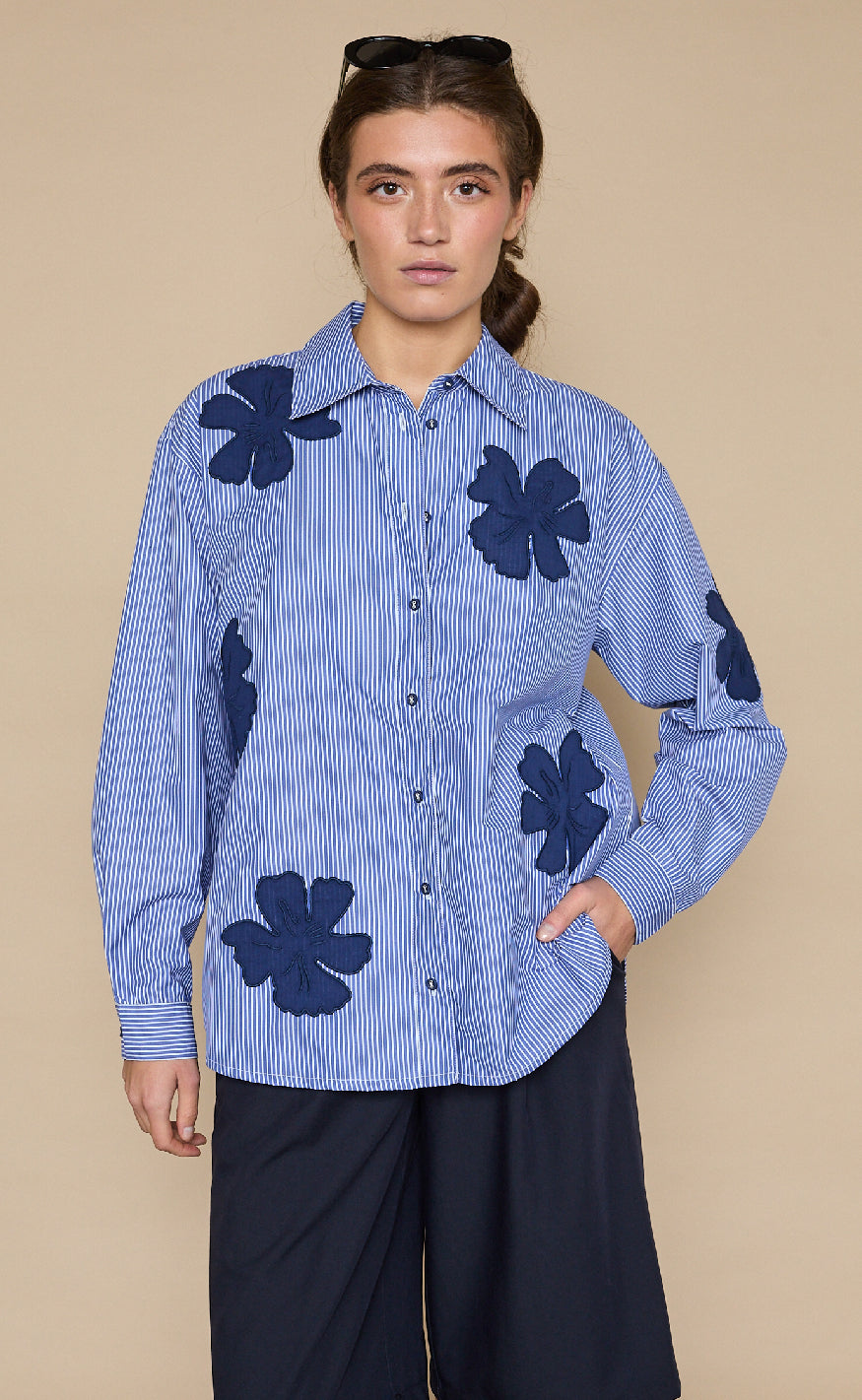 Love & Divine Skjorte - Love1499 - Blue Flower