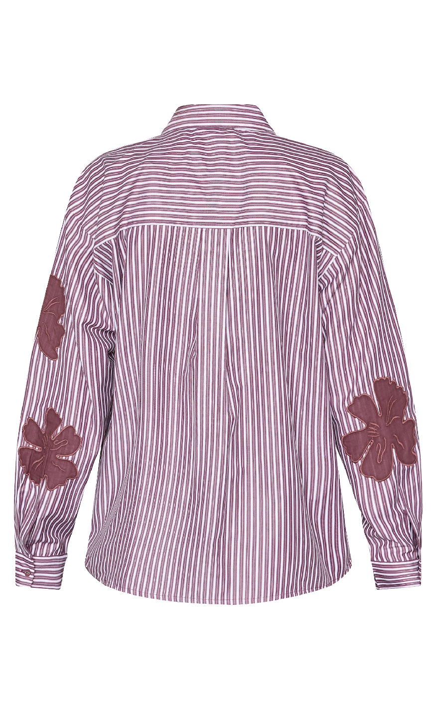 Love & Divine Skjorte - Love1499 - Bordeaux Flower