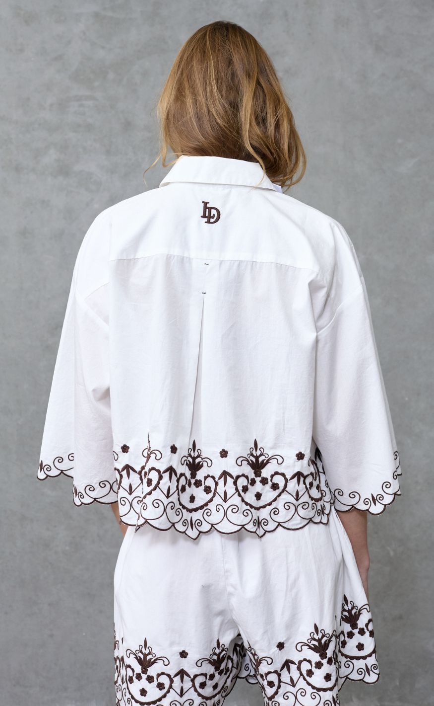 Love & Divine Skjorte - Love1546 - White/Brown