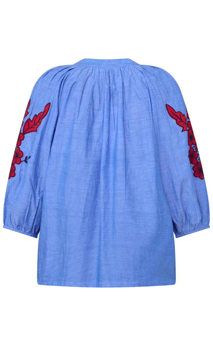 Love & Divine Skjorte - Love1575 - Blue Dream/Red