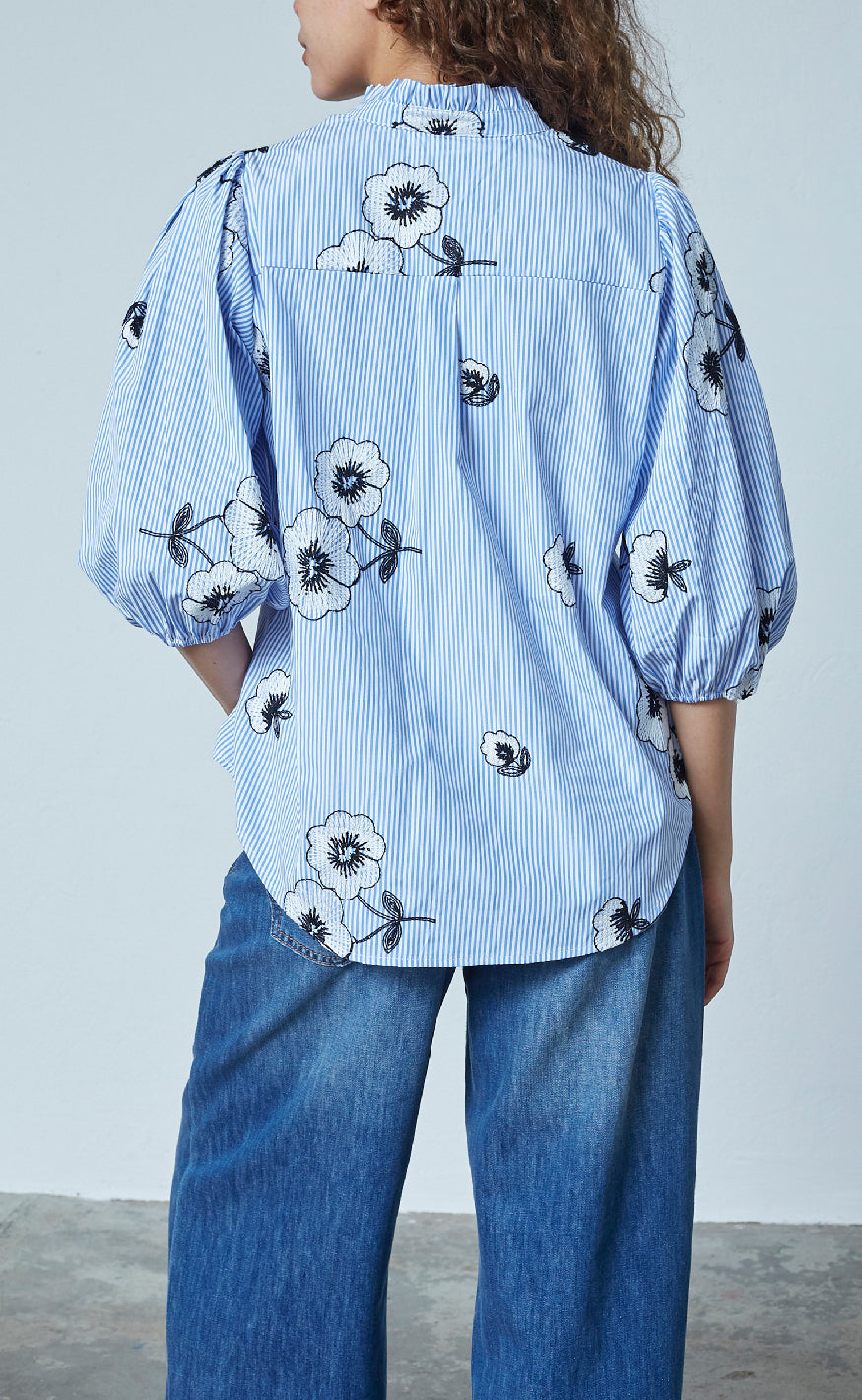 Love & Divine Skjorte - Love456-8 - Stripe/Flower